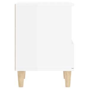 Noční stolek bílý s vysokým leskem 40x35x50 cm - obrázek 8