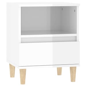 Noční stolky 2 ks bílé s vysokým leskem 40x35x50 cm - obrázek 6