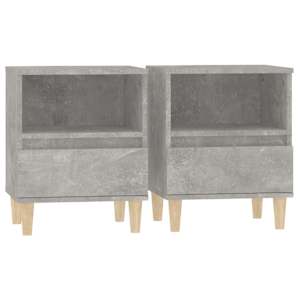 vidaXL &ouml;&ouml;kapid 2 tk, betoonhall, 40 x 35 x 50 cm