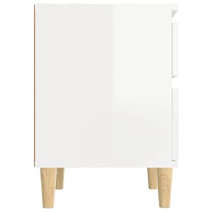 Noční stolky 2 ks bílé s vysokým leskem 40x35x50 cm - obrázek 7