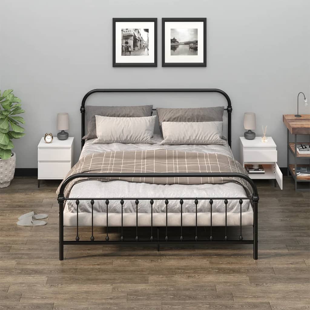 Tables de chevet 2 pcs Blanc 40x35x50 cm