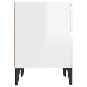 Noční stolky 2 ks bílé s vysokým leskem 40x35x50 cm - obrázek 7