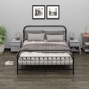 Nočna omarica 2 kosa Siva sonoma 40x35x50 cm