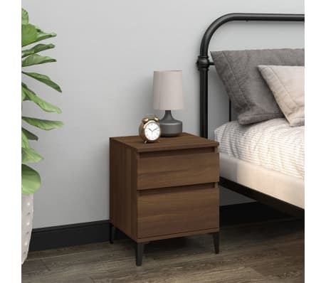 vidaXL Нощни шкафчета, 2 бр, кафяв дъб, 40x35x50 см