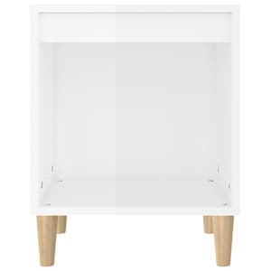Noční stolek bílý s vysokým leskem 40x35x50 cm kompozitní dřevo - obrázek 5