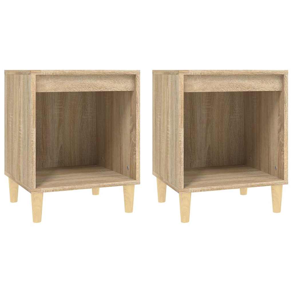 vidaXL Noptiere, 2 buc., stejar sonoma, 40x35x50 cm