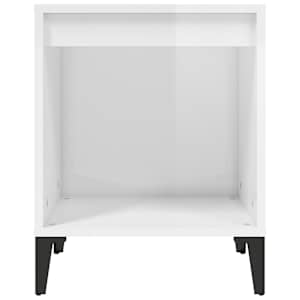 Noční stolek bílý s vysokým leskem 40x35x50 cm - obrázek 5