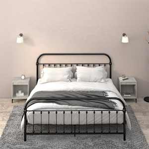 Nočna omarica 2 kosa betonsko siva 40x35x50 cm