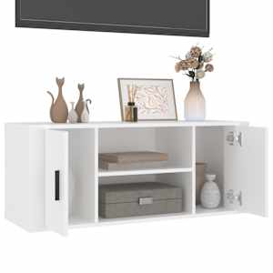 TV skříňka bílá 100 x 35 x 40 cm kompozitní dřevo - obrázek 4