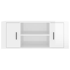 TV skříňka lesklá bílá 100x35x40 cm kompozitní dřevo - obrázek 5