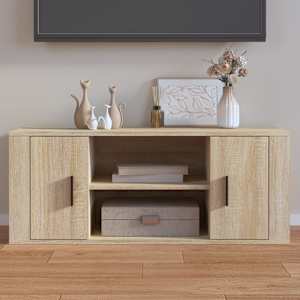 TV omarica sonoma hrast 100x35x40 cm inženirski les