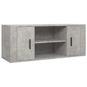 TV skříňka betonově šedá 100x35x40 cm kompozitní dřevo - obrázek 2