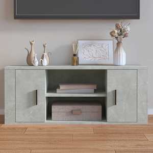 TV skříňka betonově šedá 100x35x40 cm kompozitní dřevo - obrázek 1
