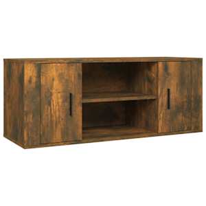 TV skříňka kouřový dub 100 x 35 x 40 cm kompozitní dřevo - obrázek 2