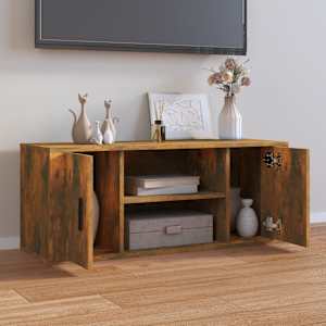 TV skříňka kouřový dub 100 x 35 x 40 cm kompozitní dřevo - obrázek 3