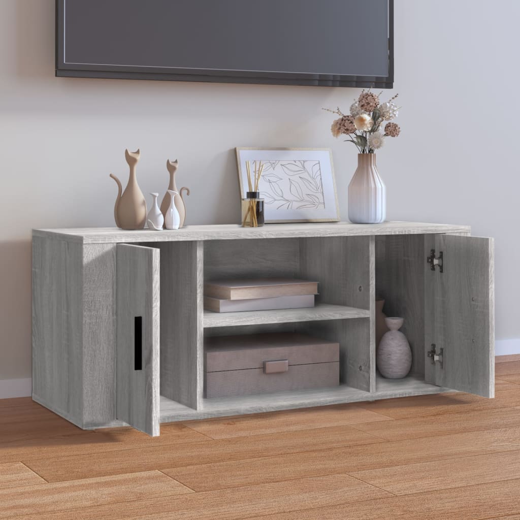 Thumbnail - vidaXL TV-Schrank Grau Sonoma 100x35x40 cm Holzwerkstoff