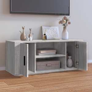 TV skříňka šedá sonoma 100 x 35 x 40 cm kompozitní dřevo - obrázek 3