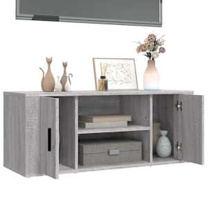 TV skříňka šedá sonoma 100 x 35 x 40 cm kompozitní dřevo - obrázek 4