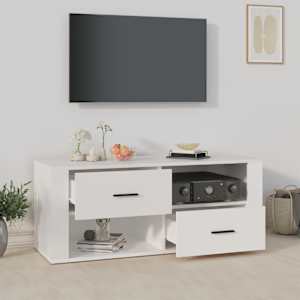 TV skříňka bílá 100 x 35 x 40 cm kompozitní dřevo - obrázek 3