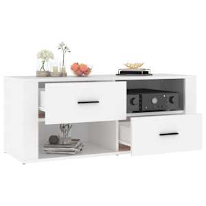 TV skříňka bílá 100 x 35 x 40 cm kompozitní dřevo - obrázek 5