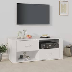 TV skříňka bílá 100 x 35 x 40 cm kompozitní dřevo - obrázek 1