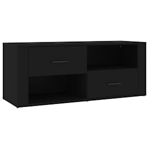 TV skříňka černá 100 x 35 x 40 cm kompozitní dřevo - obrázek 2