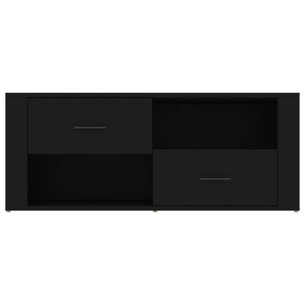 Meuble TV Noir 100x35x40 cm Bois d’ingénierie | meublestv.fr 7