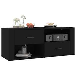 TV skříňka černá 100 x 35 x 40 cm kompozitní dřevo - obrázek 4