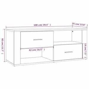 TV skříňka černá 100 x 35 x 40 cm kompozitní dřevo - obrázek 10