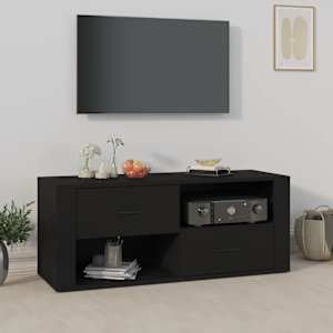 TV skříňka černá 100 x 35 x 40 cm kompozitní dřevo - obrázek 1