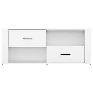 TV skříňka lesklá bílá 100x35x40 cm kompozitní dřevo - obrázek 6