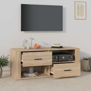 TV skříňka dub sonoma 100 x 35 x 40 cm kompozitní dřevo - obrázek 3