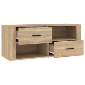 TV skříňka dub sonoma 100 x 35 x 40 cm kompozitní dřevo - obrázek 7