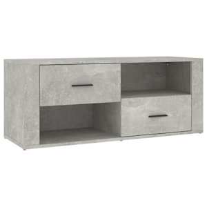 TV skříňka betonově šedá 100x35x40 cm kompozitní dřevo - obrázek 2