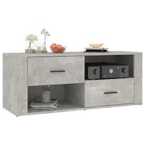 TV skříňka betonově šedá 100x35x40 cm kompozitní dřevo - obrázek 4
