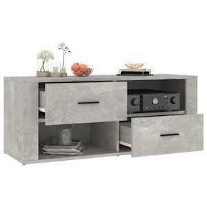 TV skříňka betonově šedá 100x35x40 cm kompozitní dřevo - obrázek 5