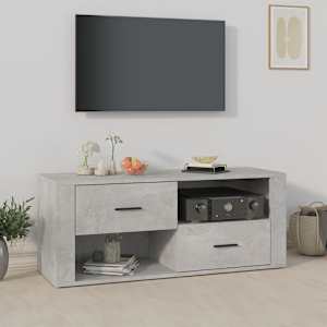 TV skříňka betonově šedá 100x35x40 cm kompozitní dřevo - obrázek 1