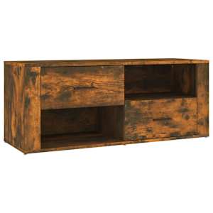 TV skříňka kouřový dub 100 x 35 x 40 cm kompozitní dřevo - obrázek 2