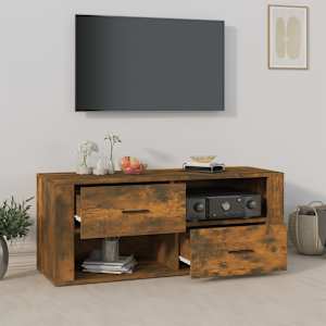TV skříňka kouřový dub 100 x 35 x 40 cm kompozitní dřevo - obrázek 3