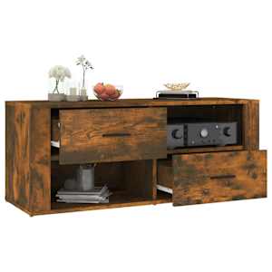 TV skříňka kouřový dub 100 x 35 x 40 cm kompozitní dřevo - obrázek 5