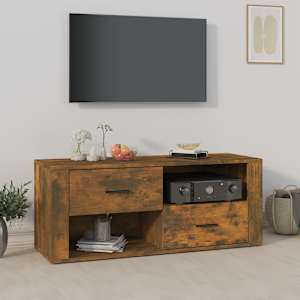 TV skříňka kouřový dub 100 x 35 x 40 cm kompozitní dřevo - obrázek 1
