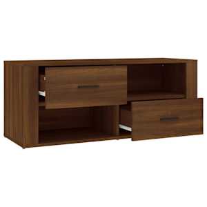 TV skříňka hnědý dub 100 x 35 x 40 cm kompozitní dřevo - obrázek 7