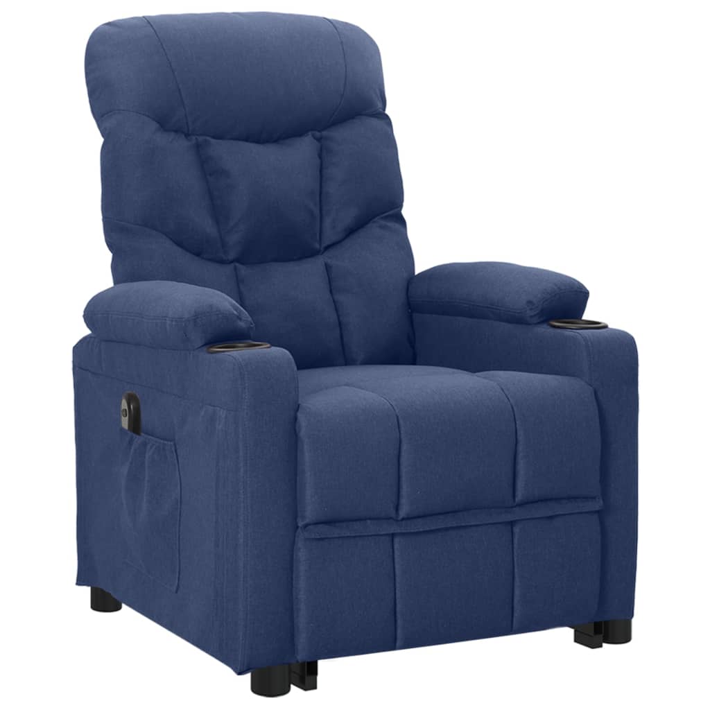 vidaXL kék szövet felállást segítő fotel