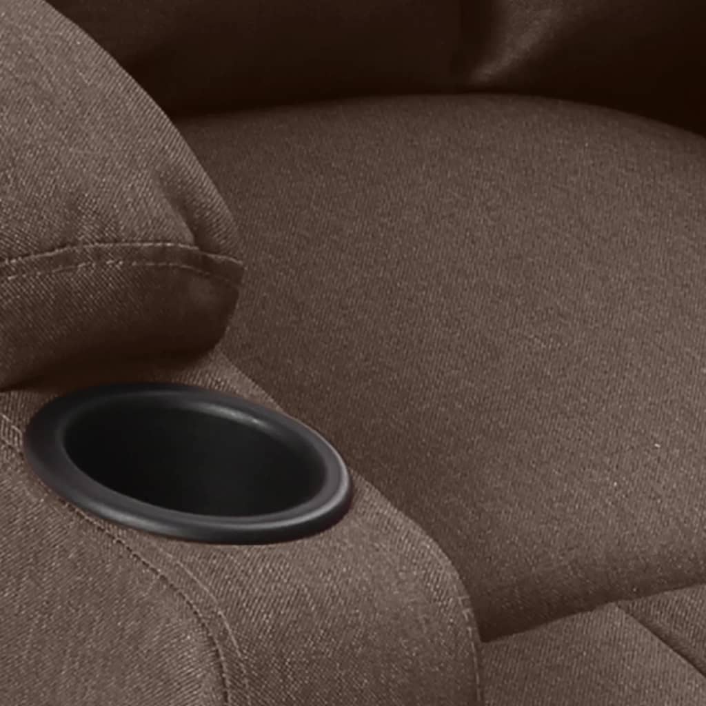 tópszínű szövet felállást segítő masszázsfotel