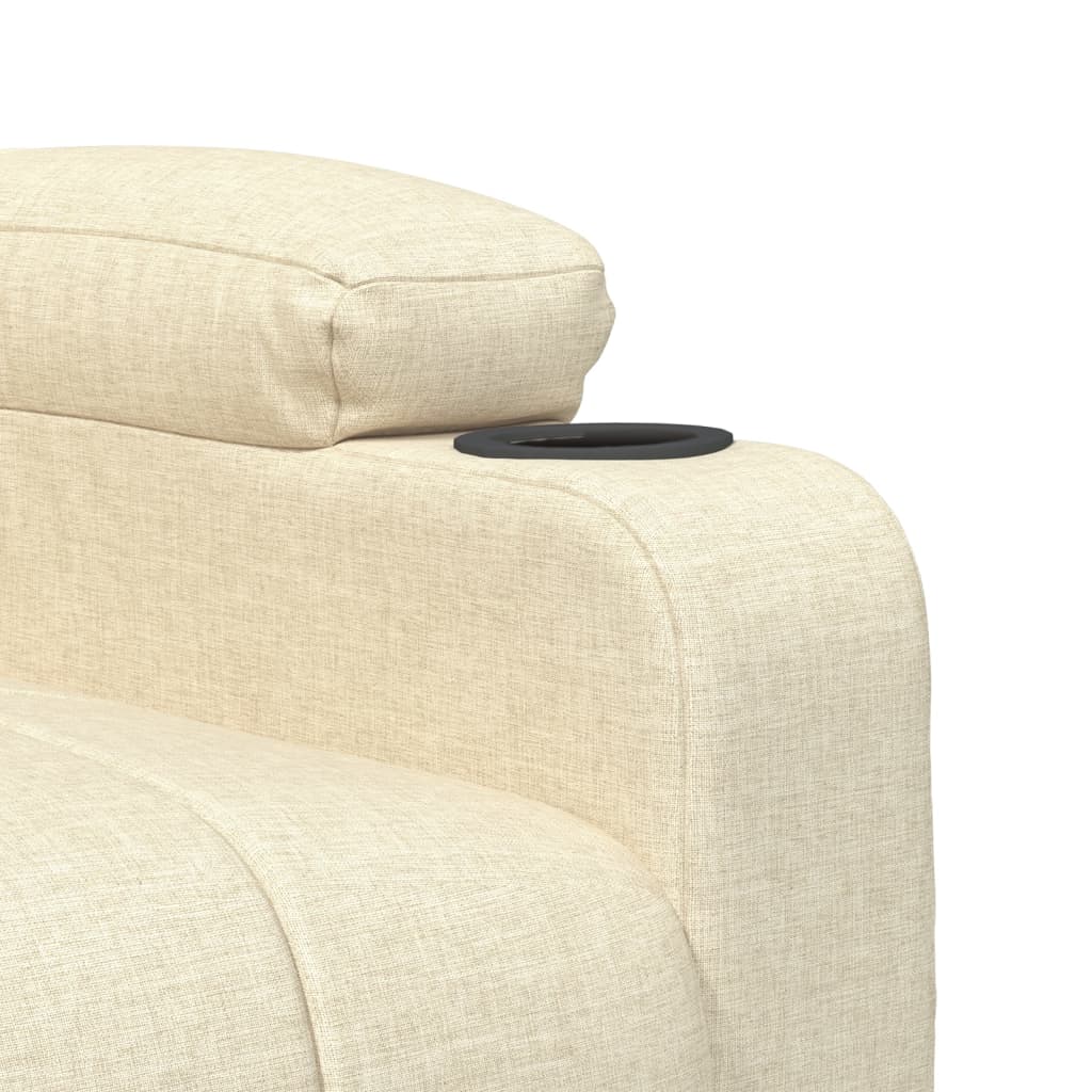 Изправящ стол, кремав, текстил