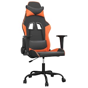 vidaXL m&auml;nguritool, must ja oranž, kunstnahk