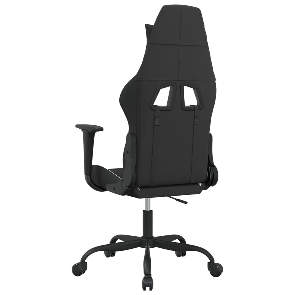 Herní židle černá a bílá textil