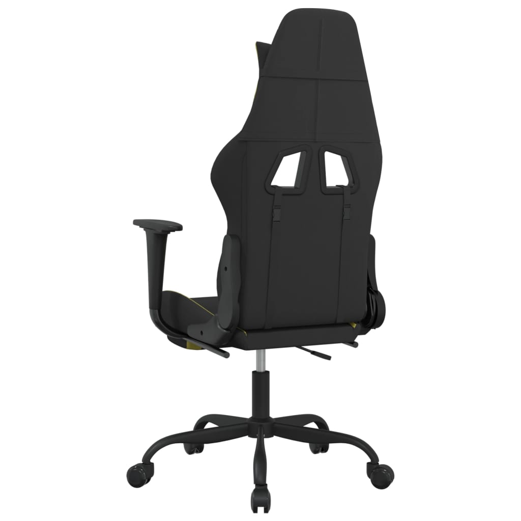 Gaming Chair With Footrest Black And Light Green Fabric VidaXL 14 width=274
