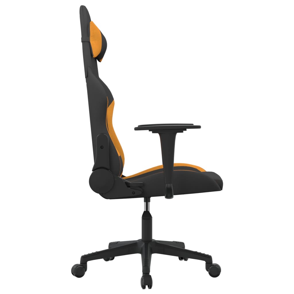 Gaming-Stuhl Schwarz und Orange Stoff | Stepinfit