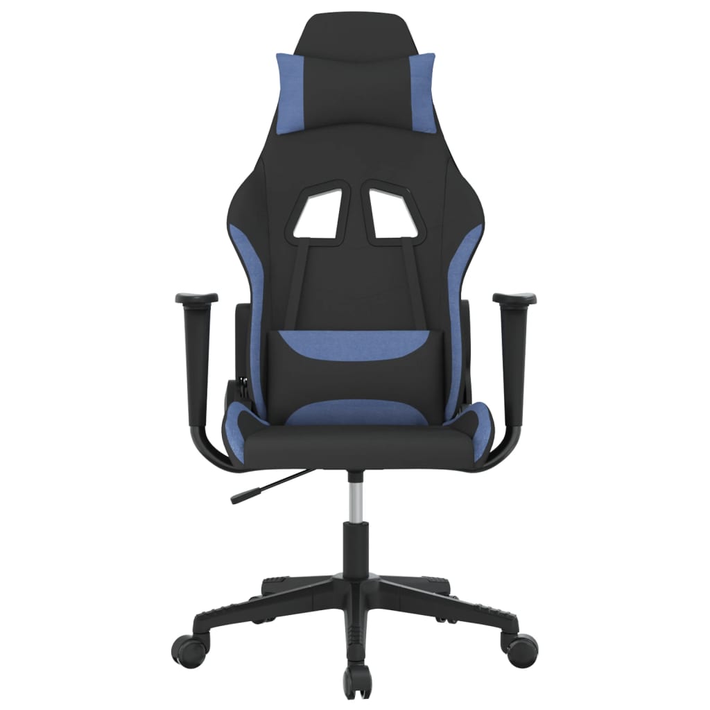 vidaXL gamingstol stof sort og blå
